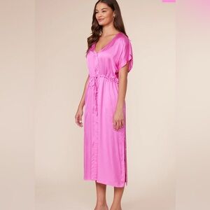 NWT Lucy Paris Pink Button-Down Dress from Nordstrom. Size L. Adjustable waist